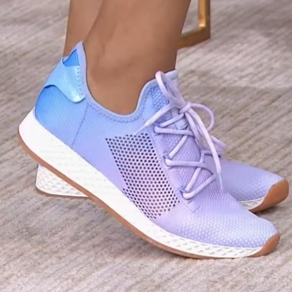 NIB Urban Sport By J Slides Ophelia Tiedye Purple And Blue Ombre Sneakers